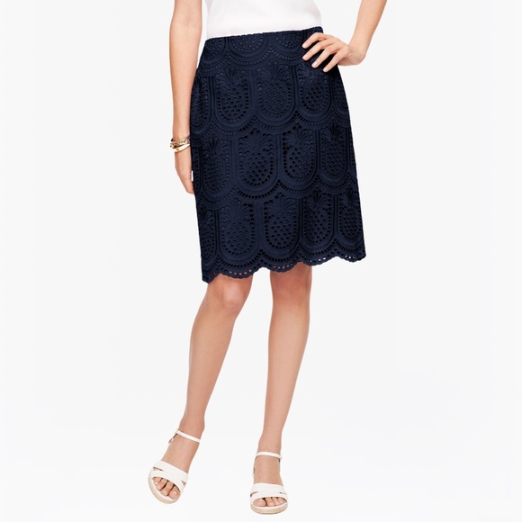 Talbots Eyelet Pineapple A-Line Women’s Skirts 4/6 Petite - Picture 14 of 15